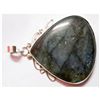 Image 1 : Natural 17.17g Semi Precious Pear .925 Sterling Pendant