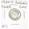 Image 1 : 1964-D ROOSEVELT SILVER DIME *RARE MS HIGH GRADE*!!