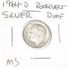 Image 1 : 1964-D ROOSEVELT SILVER DIME *RARE MS HIGH GRADE*!!