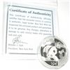 Image 1 : 2008 CHINESE PANDA 10 YEN 1OZ .999 SILVER EXTREELY RARE *PROOF GRADE - CERTIFICATE OF AUTHENTICITY*!