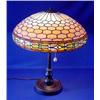 Image 1 : Lot 070_: Dufner ? Handel ? Stained & Leaded Glass  20" Dia. Table Lamp