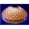 Image 2 : Lot 070_: Dufner ? Handel ? Stained & Leaded Glass  20" Dia. Table Lamp