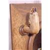 Image 2 : Lot 081_: Oak Hat Rack with Deer Hooves &  Mirror, Ca. 1900