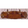 Image 1 : Lot 083_: Oak Veneered Hat Rack with Deer Hooves, Ca. 1900
