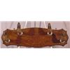 Image 1 : Lot 083_: Oak Veneered Hat Rack with Deer Hooves, Ca. 1900