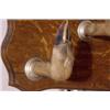 Image 2 : Lot 083_: Oak Veneered Hat Rack with Deer Hooves, Ca. 1900