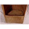 Image 2 : Lot 149_: Older Woven Wicker (Willow) Enclosed Barrel Chair