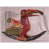 Image 1 : Lot 171_: Carved & Painted Toucan Rocking Bird Toy