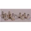 Image 1 : Lot 224_: Two Sets of 4 Sterling Pepper Shakers