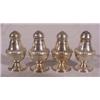 Image 3 : Lot 224_: Two Sets of 4 Sterling Pepper Shakers