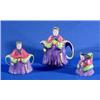 Image 1 : Lot 272_: "H.J. Wood" 3-Piece Semi-Porcelain Figural Tea Set