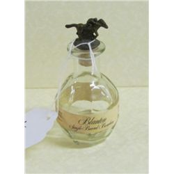 Sample size Whiskey bottle, Blanton Single Barrel Bourbon with Brass Horse and Jockey cork stopper -