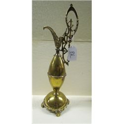 Unique Brass Urn with Decorated Handle 19" Tall