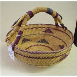 Indian Diamond design Rice Basket - 12.5 " diameter x 10" tall