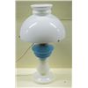 Image 1 : 19" Tall Milk Glass and Blue Table Lamp