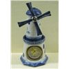 Image 1 : German Delph windmill Clock 9" Tall