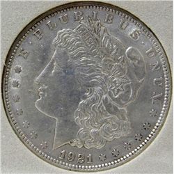 1921 Morgan Silver Dollar TAS MS-65