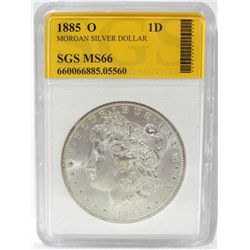 1885-O Morgan Silver Dollar SGS MS66