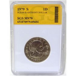 1979-S Susan B Anthony Dollar SGS MS70