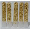 Image 1 : 5 Large Vials of Gold Flakes
