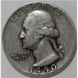 1950-S Silver Washington Quarter