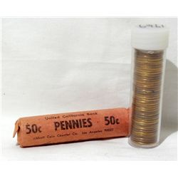 Lot-2 Rolls Lincoln Pennies 1969 & 1973