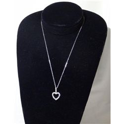 Women's Open Heart Shaped Pendant w/ Necklace
