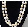 Image 2 : 48" Single Strand Tri-Color Rice Pearl Necklace