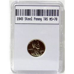 1943 Steel Lincoln Penny MS-70 w/Appraisal