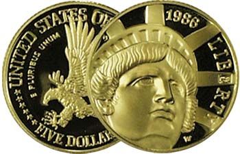Statue Of Liberty Gold Coin