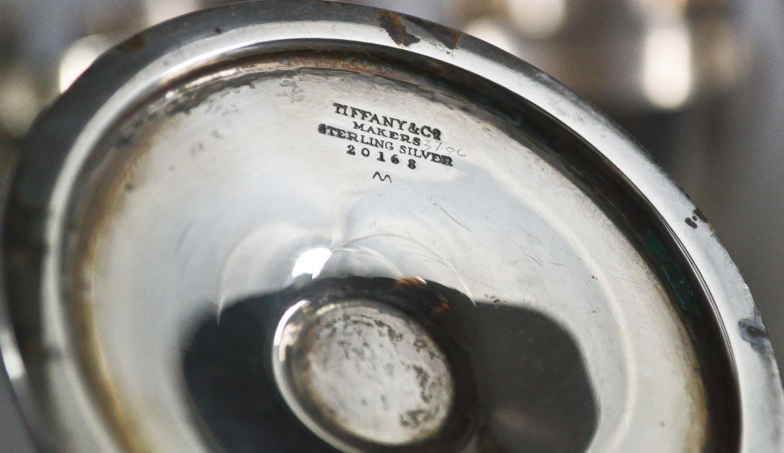 8 Vintage Tiffany&co sterling silver wine glasses