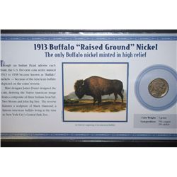 1913 Buffalo Nickel; "Raised Ground"