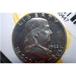 1962 Ben Franklin Half Dollar