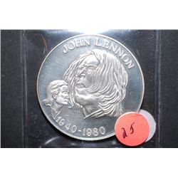 Silver Trade Unit Round; .999 Fine Silver 1 Oz.; John Lennon 1940-1980