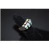Image 2 : Sterling Silver Ring Size 6 W/20 Iridescent Gemstones In Lattice Pattern; .925 Silver