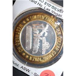 Westward Ho Casino "Ho-Waiian Luau" Las Vegas NV Limited Edition Two-Tone $10 Gaming Token; .999 Fin