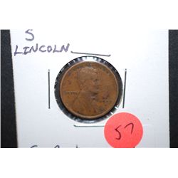 1909-S Lincoln Wheat Back Penny; F; Rough