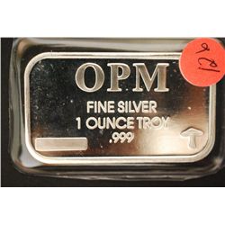 Ohio Precious Metals Silver Ingot; .999 Fine Silver 1 Oz.; From Recycled Sources