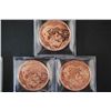 Image 2 : 2012 Provident Metals Copper Round; .999 Fine Copper 1 Oz.; Lot of 3; Year of the Dragon