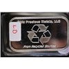 Image 2 : Ohio Precious Metals Silver Ingot; .999 Fine Silver 1 Oz.; From Recycled Sources