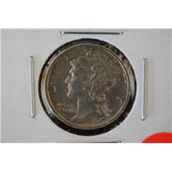 1919-D Mercury Dime; Scratches on Face of Coin