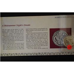Shakespeare Tragedy Sterling Round; A Midsummer Night's Dream; .925 Silver .540 Oz.