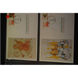 1988 Hummel Christmas Commerative Cover Collection "Trumpeting From Clouds" & "Heavenly Duo" W/US Ch