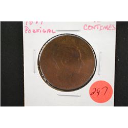 1877 Portugal 10 Centimes Foreign Coin