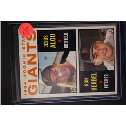 1964 MLB San Francisco Giants Rookie Stars Baseball Trading Card; Jesse Alou-OF & Ron Herbel-P