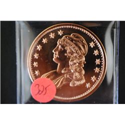 Copper Round; .999 Fine Copper 1 Oz.; "Liberty Bust"