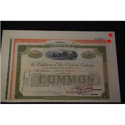 The Baltimore and Ohio Railroad Co. Stock Certificate Dated 1955, The Pennsylvania Railway Co. Stock