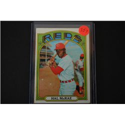 1972 MLB Hal McRae Cincinnati Reds Baseball Trading Card