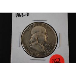 1963-D Ben Franklin Half Dollar