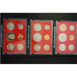 1980-S, 1981-S & 1982-S US Mint Proof Set; Lot of 3